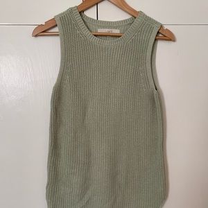 Loft sage green sweater tank
